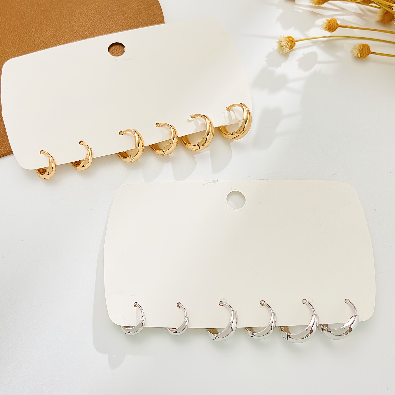 3 Pairs Rock Style Ear Cuffs Unisex Earrings Set